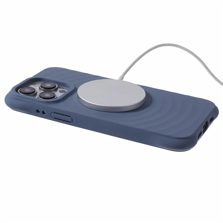 For iPhone 13 Pro Max TPU Case Compatible with MagSafe Fiber Lining Protective Cover