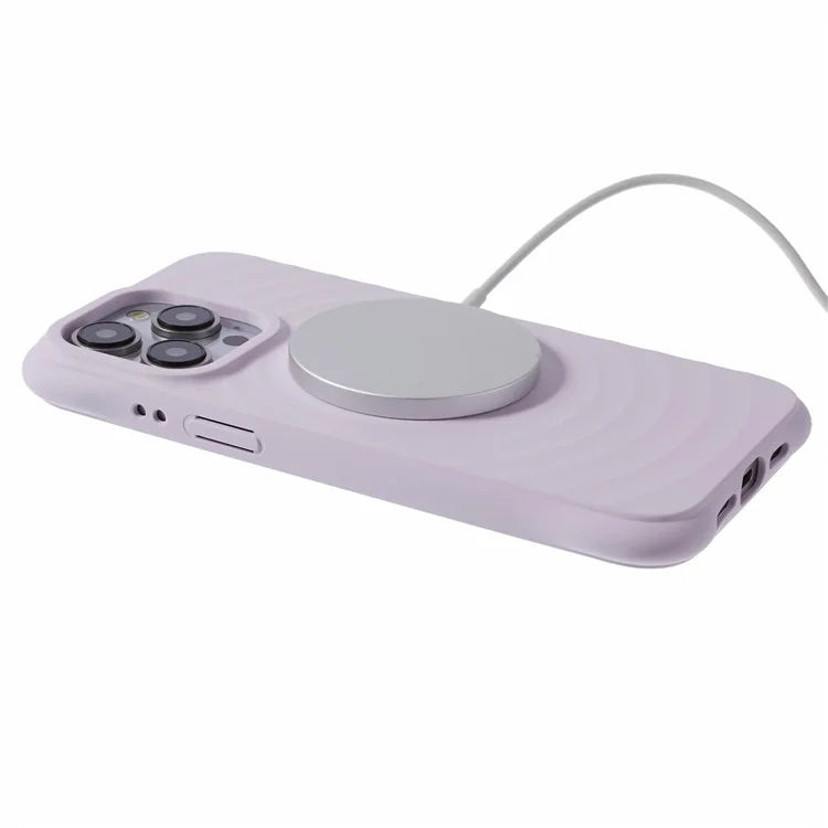 For iPhone 13 Pro Max TPU Case Compatible with MagSafe Fiber Lining Protective Cover