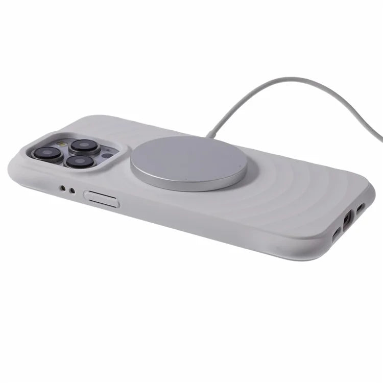 For iPhone 13 Pro Max TPU Case Compatible with MagSafe Fiber Lining Protective Cover