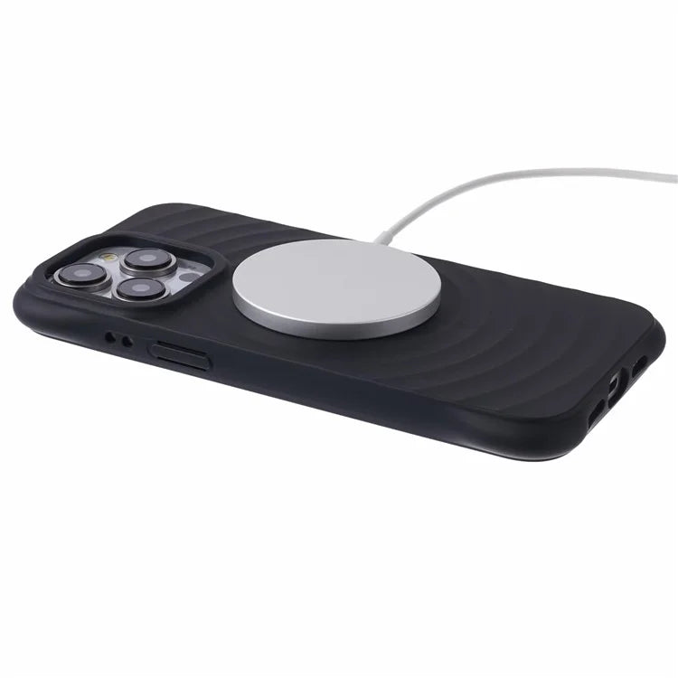 For iPhone 13 Pro Max TPU Case Compatible with MagSafe Fiber Lining Protective Cover