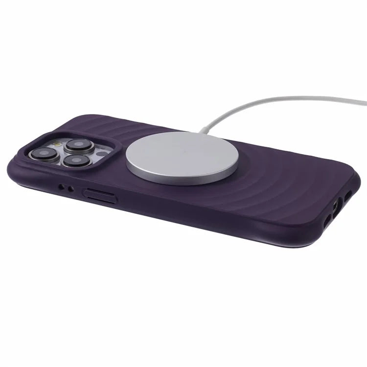 For iPhone 13 Pro Max TPU Case Compatible with MagSafe Fiber Lining Protective Cover