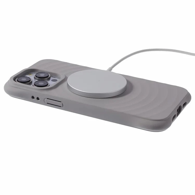 For iPhone 13 Pro Max TPU Case Compatible with MagSafe Fiber Lining Protective Cover