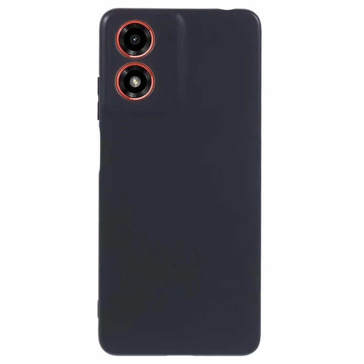 Black Phone Case for Motorola Moto G04 4G Glossy Flexible TPU Phone Cover Shell