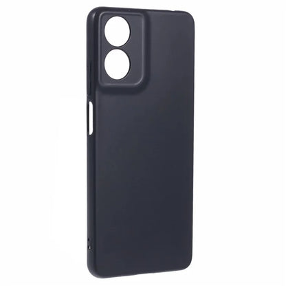 Black Phone Case for Motorola Moto G04 4G Glossy Flexible TPU Phone Cover Shell