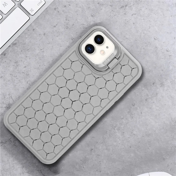 For iPhone 12 / 12 Pro Case Camera Kickstand TPU Cooling Magnetic Phone Cover