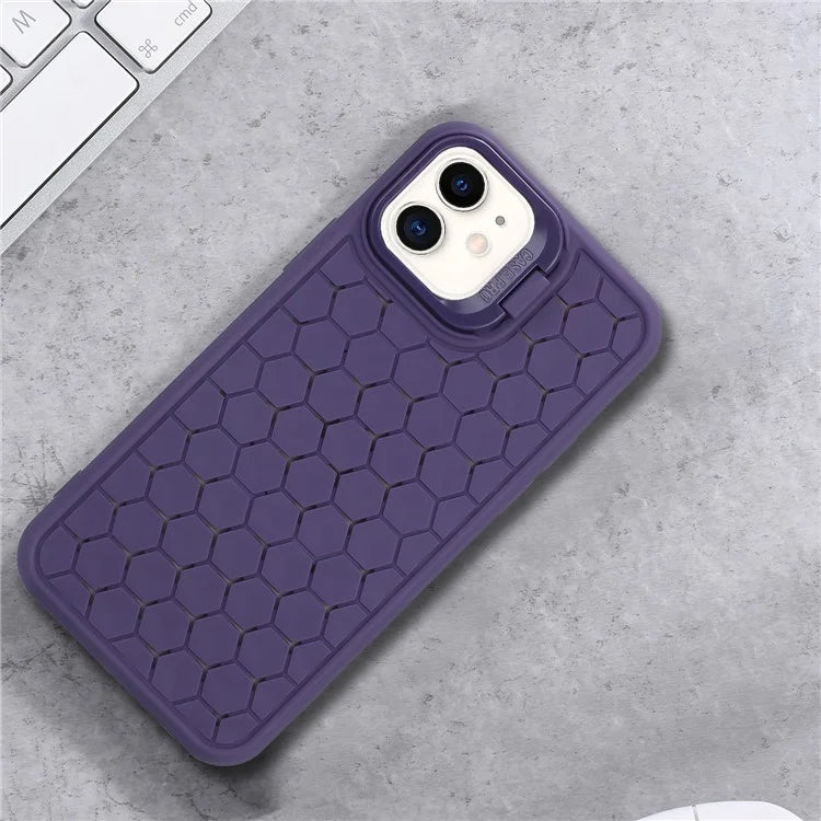 For iPhone 12 / 12 Pro Case Camera Kickstand TPU Cooling Magnetic Phone Cover