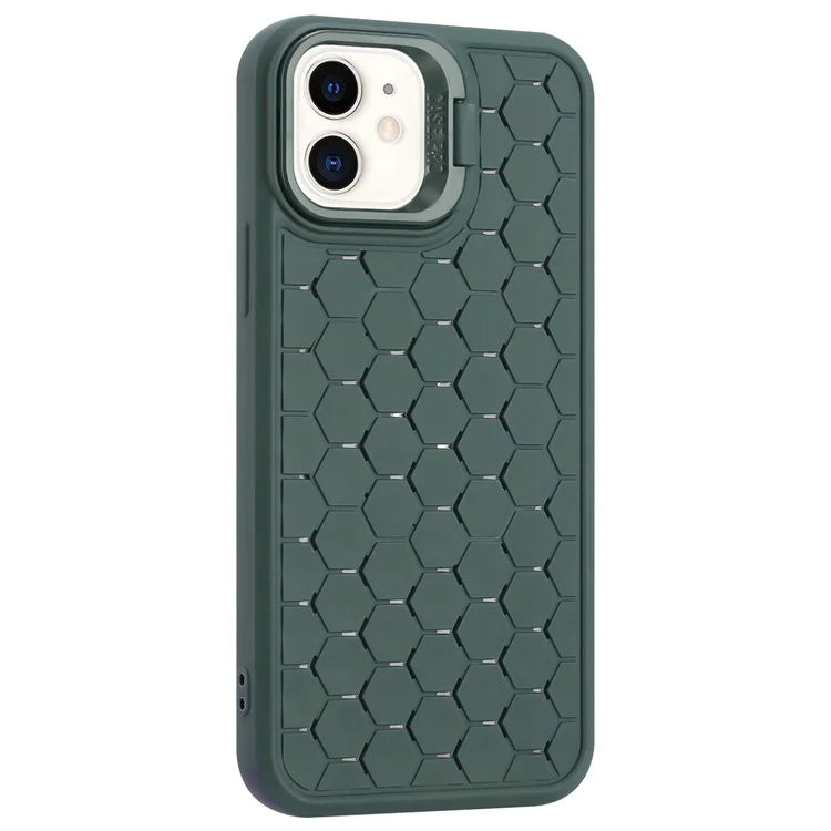 For iPhone 12 / 12 Pro Case Camera Kickstand TPU Cooling Magnetic Phone Cover