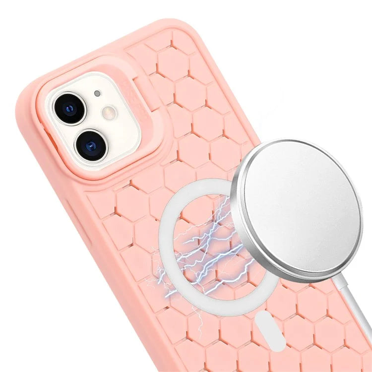 For iPhone 12 / 12 Pro Case Camera Kickstand TPU Cooling Magnetic Phone Cover