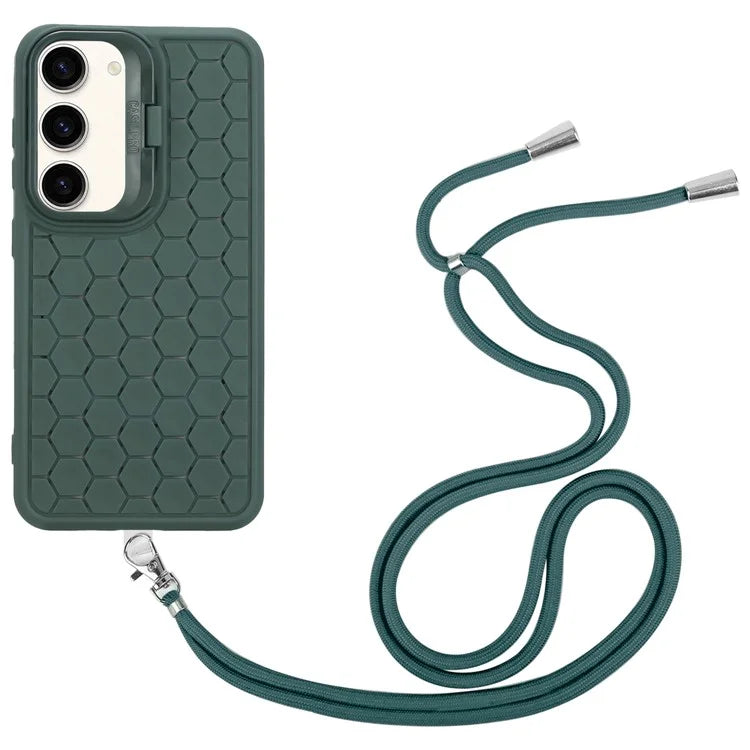 For Samsung Galaxy S23 Magnetic Case Heat Dissipation TPU Crossbody Phone Cover with Kickstand