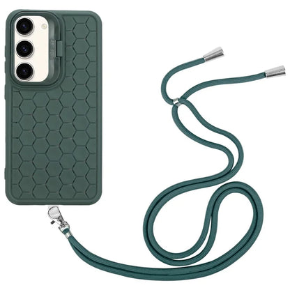 For Samsung Galaxy S23 Magnetic Case Heat Dissipation TPU Crossbody Phone Cover with Kickstand