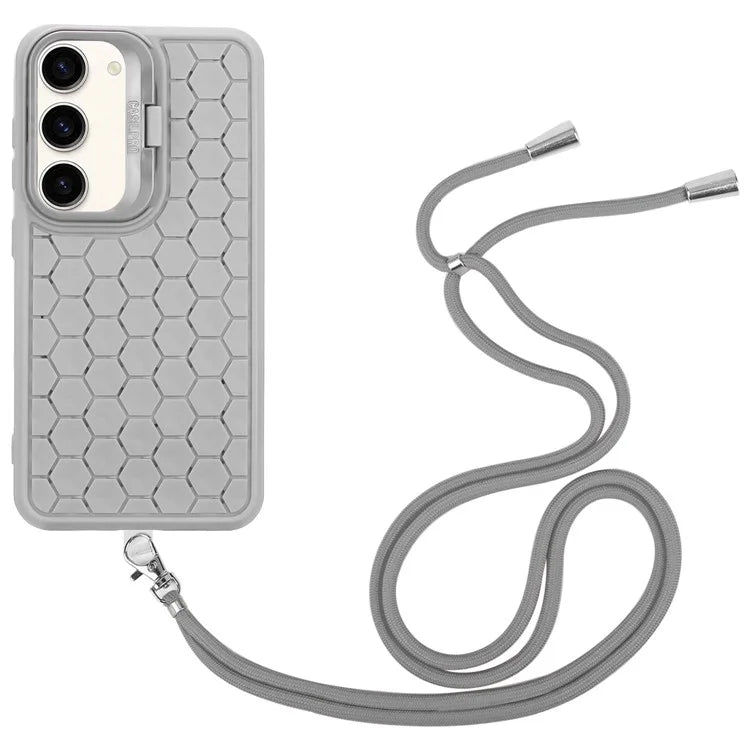 For Samsung Galaxy S23 Magnetic Case Heat Dissipation TPU Crossbody Phone Cover with Kickstand