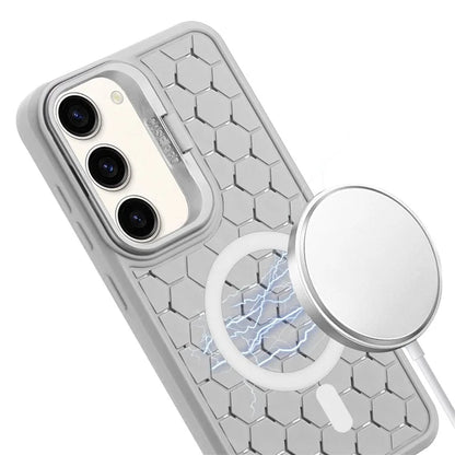For Samsung Galaxy S23 Magnetic Case Heat Dissipation TPU Crossbody Phone Cover with Kickstand