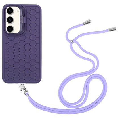 For Samsung Galaxy S23 Magnetic Case Heat Dissipation TPU Crossbody Phone Cover with Kickstand