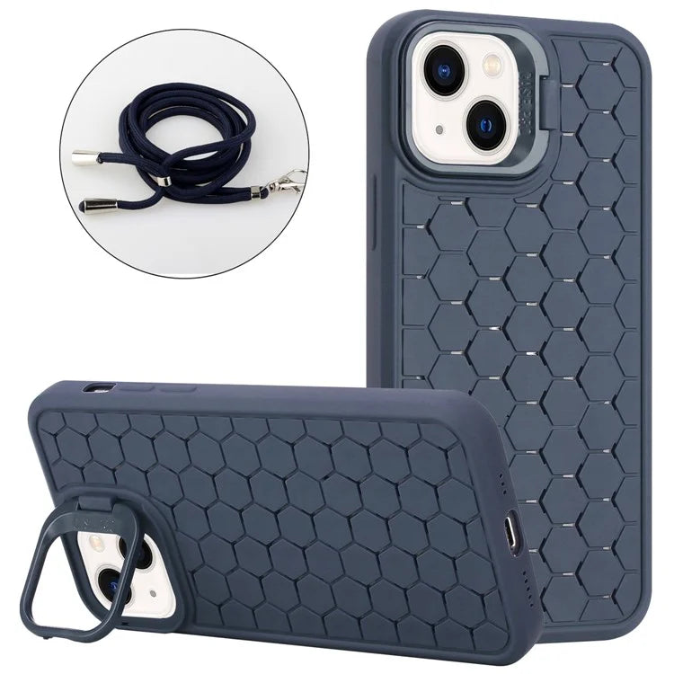 For iPhone 15 Heat Dissipation Case TPU Crossbody Phone Cover Compatible with MagSafe