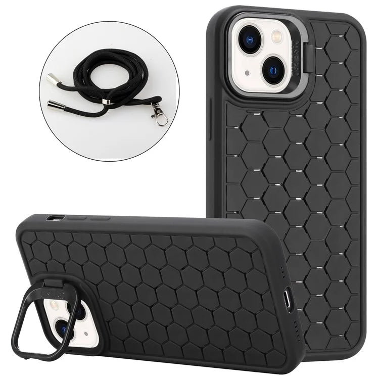For iPhone 15 Heat Dissipation Case TPU Crossbody Phone Cover Compatible with MagSafe