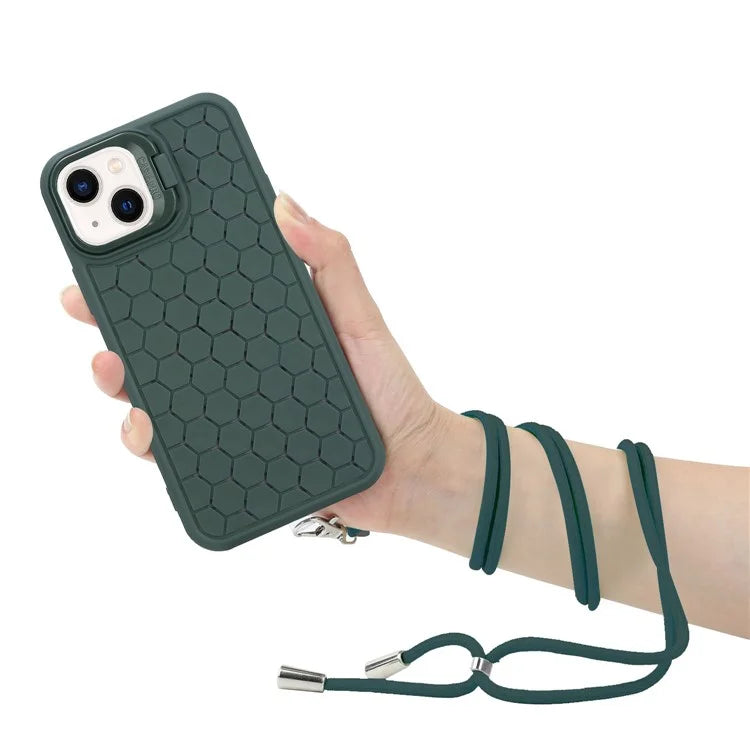 For iPhone 15 Heat Dissipation Case TPU Crossbody Phone Cover Compatible with MagSafe