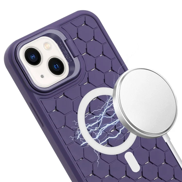 For iPhone 15 Heat Dissipation Case TPU Crossbody Phone Cover Compatible with MagSafe