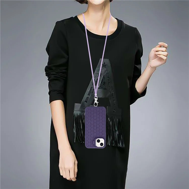 For iPhone 15 Heat Dissipation Case TPU Crossbody Phone Cover Compatible with MagSafe