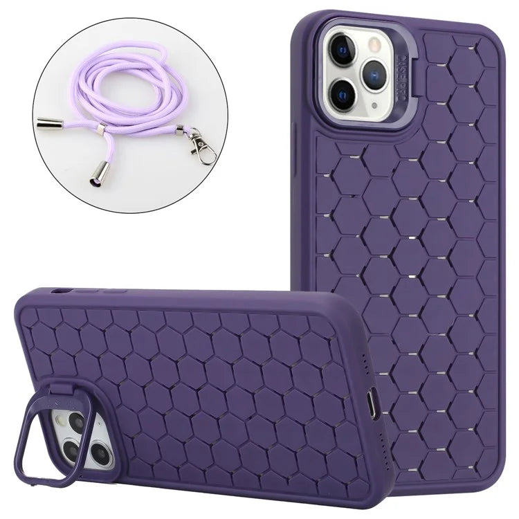 For iPhone 12 Pro Case Compatible with MagSafe Kickstand Lanyard TPU Phone Cover