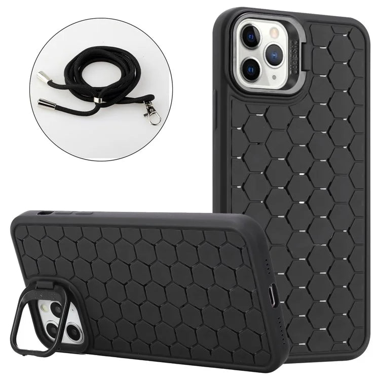 For iPhone 12 Pro Case Compatible with MagSafe Kickstand Lanyard TPU Phone Cover