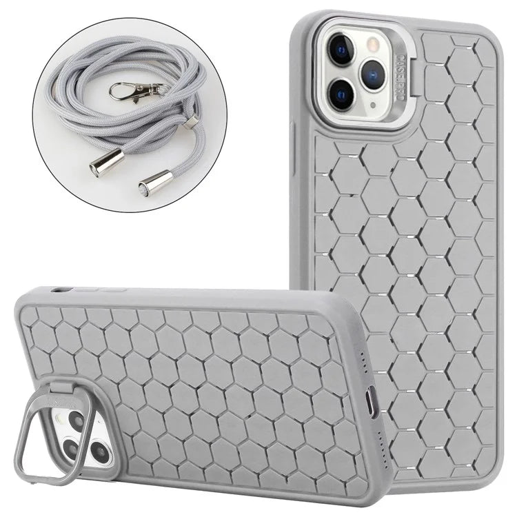 For iPhone 12 Pro Case Compatible with MagSafe Kickstand Lanyard TPU Phone Cover