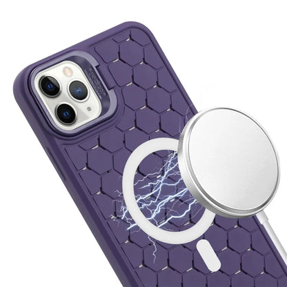 For iPhone 14 Pro Max Magnetic Case Soft TPU Kickstand Back Cover with Lanyard
