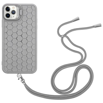 For iPhone 14 Pro Max Magnetic Case Soft TPU Kickstand Back Cover with Lanyard