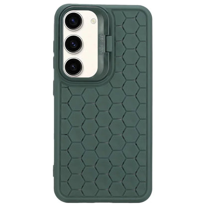 For Samsung Galaxy S23+ Magnetic Case Breathable TPU Phone Cover with Invisible Kickstand