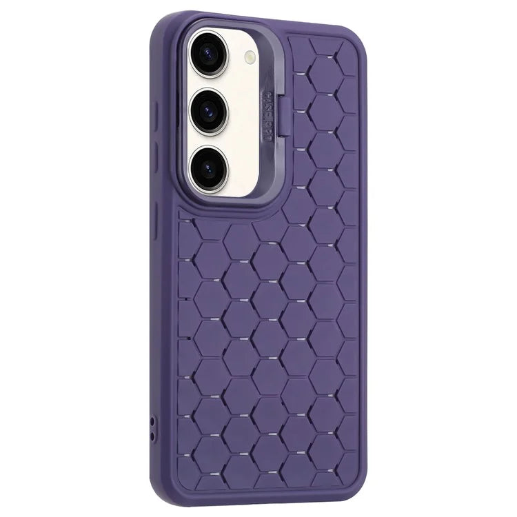 For Samsung Galaxy S23+ Magnetic Case Breathable TPU Phone Cover with Invisible Kickstand