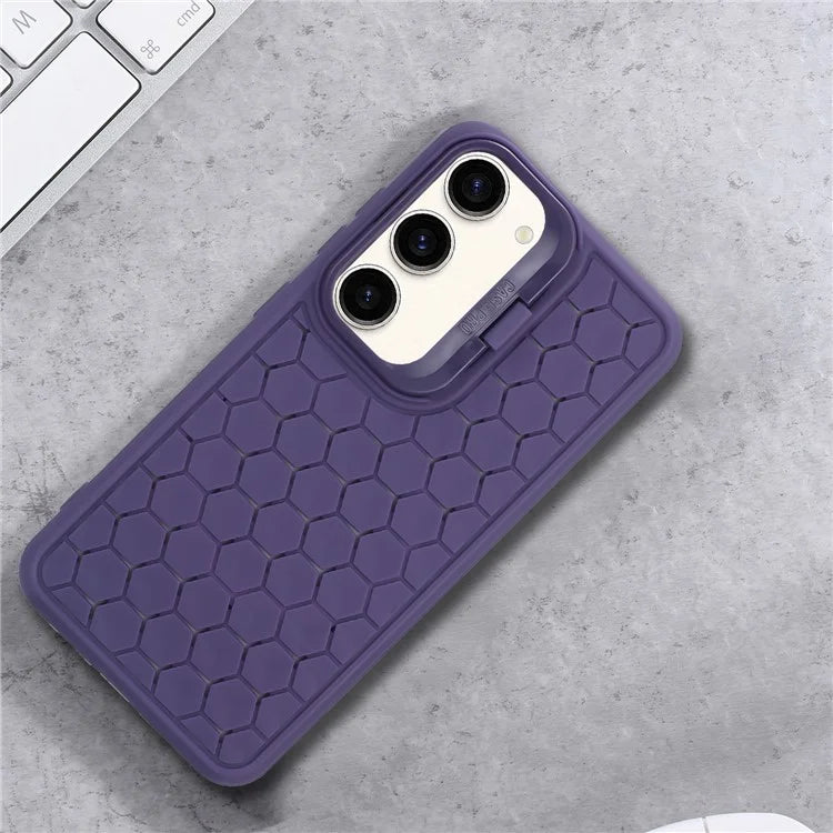 For Samsung Galaxy S23+ Magnetic Case Breathable TPU Phone Cover with Invisible Kickstand