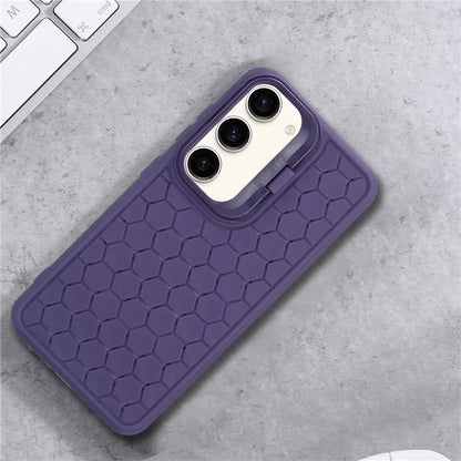 For Samsung Galaxy S23+ Magnetic Case Breathable TPU Phone Cover with Invisible Kickstand