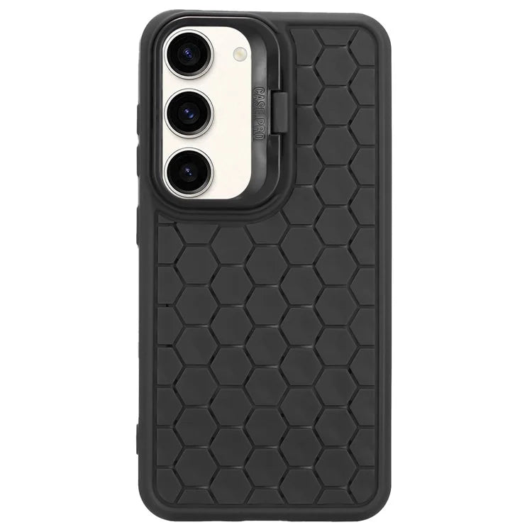 For Samsung Galaxy S23+ Magnetic Case Breathable TPU Phone Cover with Invisible Kickstand