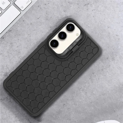 For Samsung Galaxy S23+ Magnetic Case Breathable TPU Phone Cover with Invisible Kickstand