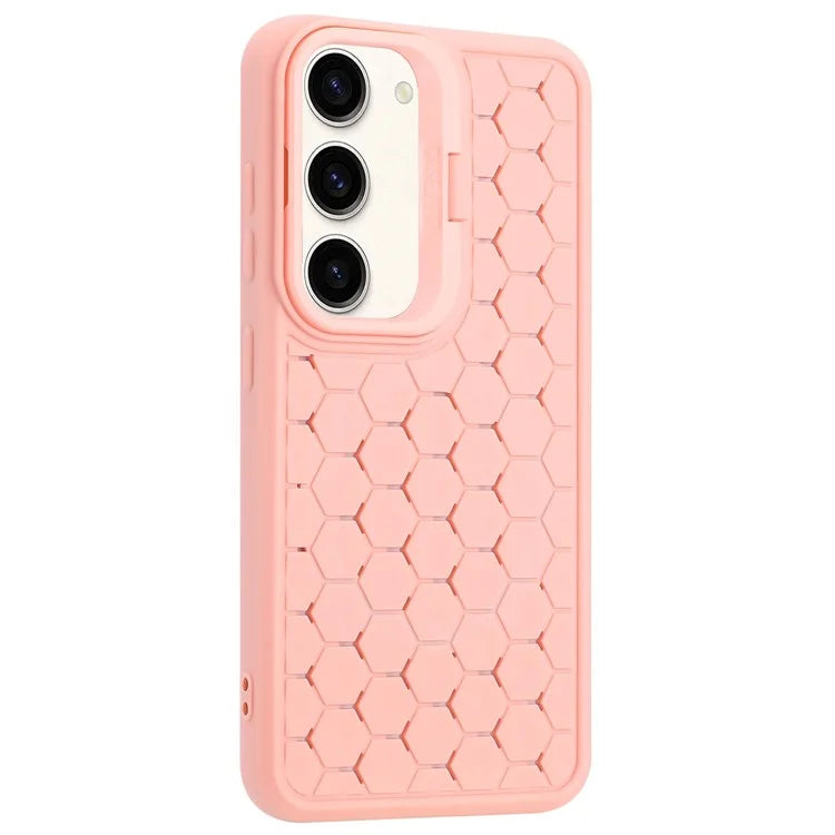 For Samsung Galaxy S23 Magnetic Case Kickstand TPU Phone Cover Honeycomb Texture Heat Dissipation