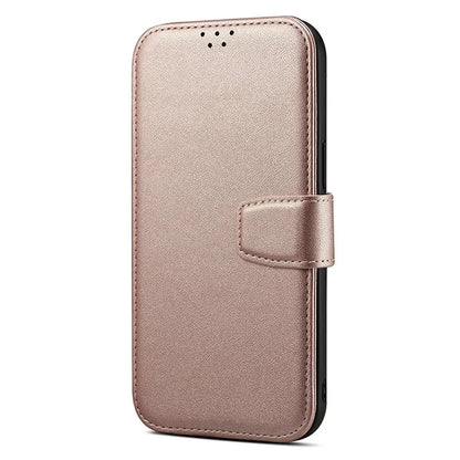 E1 For iPhone 14 / 13 6.1 inch Case PU Leather Wallet Phone Cover Compatible with MagSafe