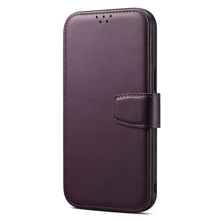 E1 For iPhone 14 Plus / 15 Plus Cover Magnetic Leather Stand Cell Phone Case Compatible with MagSafe