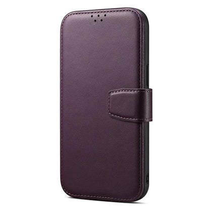 E1 For iPhone 14 Plus / 15 Plus Cover Magnetic Leather Stand Cell Phone Case Compatible with MagSafe