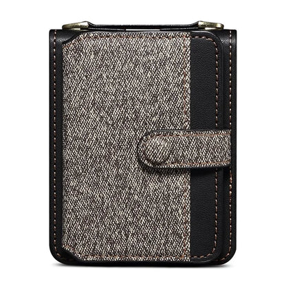 For Samsung Galaxy Z Flip4 5G Phone Case PU Leather+PC Phone Cover with Strap
