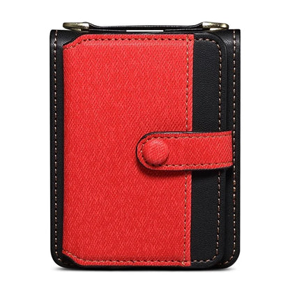 For Samsung Galaxy Z Flip4 5G Phone Case PU Leather+PC Phone Cover with Strap