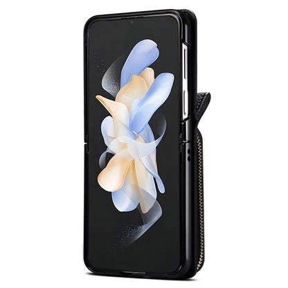 For Samsung Galaxy Z Flip4 5G Case Multi-card Slot PU Leather+PC Phone Protector with Strap