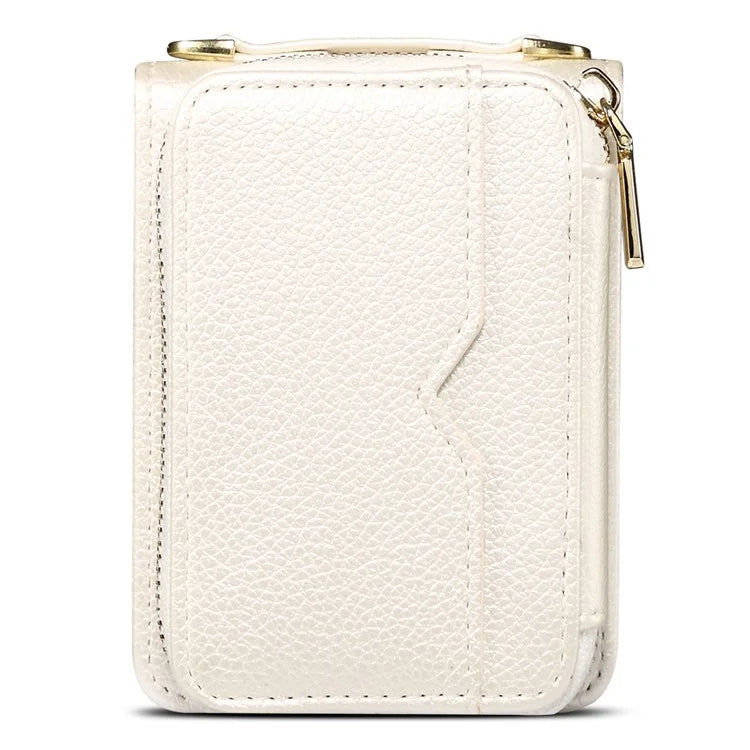 For Samsung Galaxy Z Flip4 5G Case Multi-card Slot PU Leather+PC Phone Protector with Strap