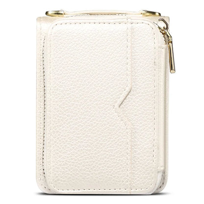For Samsung Galaxy Z Flip4 5G Case Multi-card Slot PU Leather+PC Phone Protector with Strap