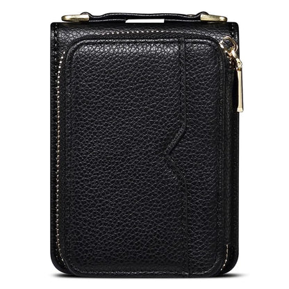 For Samsung Galaxy Z Flip3 5G Cover PU Leather+PC Phone Protective Case Card Holder with Strap