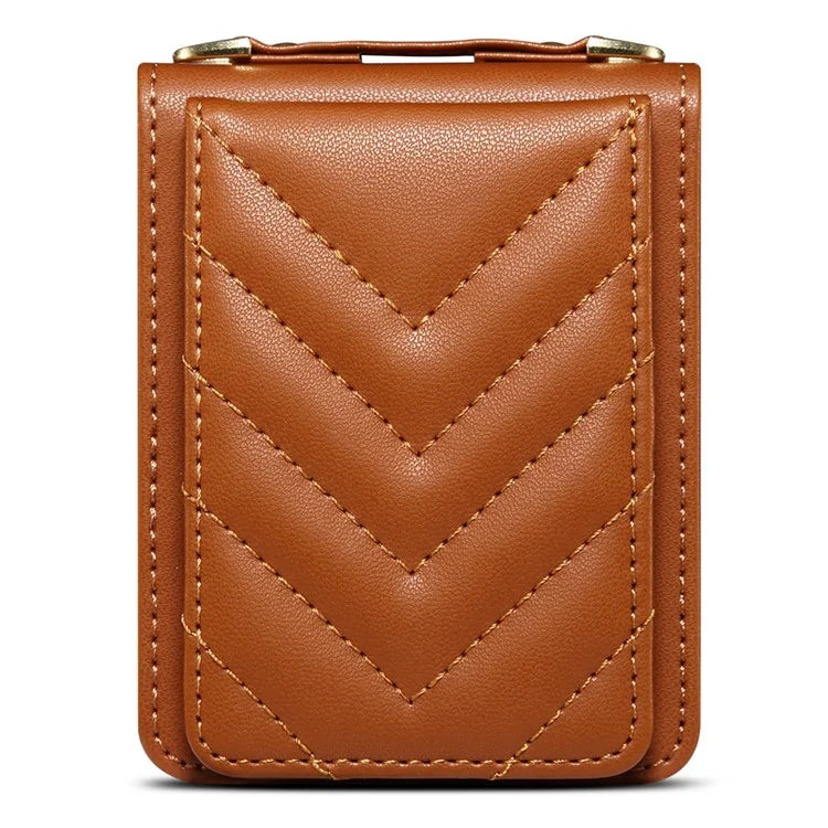 For Samsung Galaxy Z Flip4 5G Case PU Leather+PC Phone Cover Protective Phone Shell with Strap