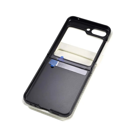For Samsung Galaxy Z Flip4 5G Case PU Leather+PC Phone Cover Protective Phone Shell with Strap