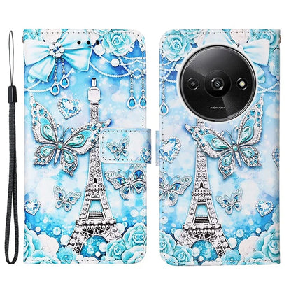 YB Pattern Printing Leather Series-4 for Xiaomi Redmi A3 Case Wallet Pattern Printing Phone Cover
