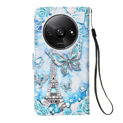 YB Pattern Printing Leather Series-4 for Xiaomi Redmi A3 Case Wallet Pattern Printing Phone Cover