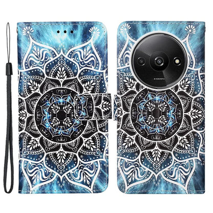 YB Pattern Printing Leather Series-4 for Xiaomi Redmi A3 Case Wallet Pattern Printing Phone Cover