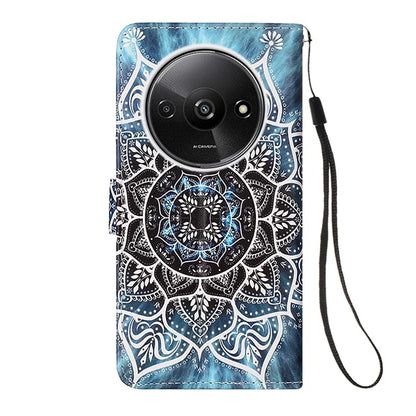 YB Pattern Printing Leather Series-4 for Xiaomi Redmi A3 Case Wallet Pattern Printing Phone Cover