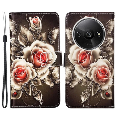 YB Pattern Printing Leather Series-4 for Xiaomi Redmi A3 Case Wallet Pattern Printing Phone Cover